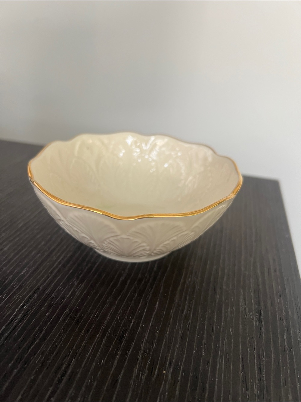Lenox Greenfield mini bowl 24K Gold rim